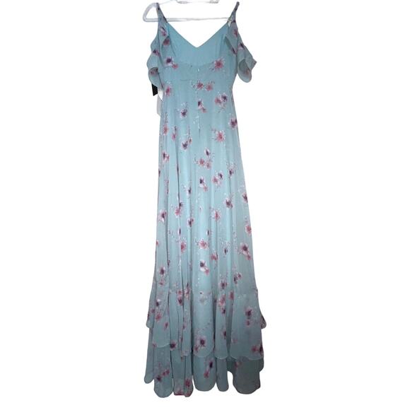 LulusTake You There Mint Green Floral Print Maxi Dress XS NWT - Picture 3 of 11